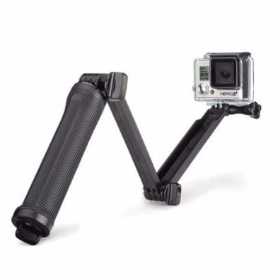 TaffSTUDIO Tongsis 3-Way dengan Tripod untuk Action Camera Xiaomi GoPro - VS77 - Black