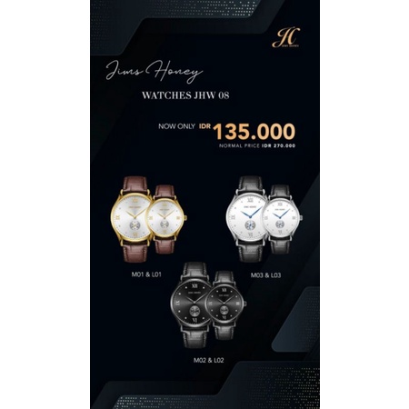 Jam Tangan Couple JHW 08 JimsHoney