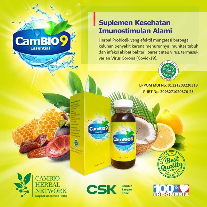 CamBIO9 probiotik herbal imunitas tubuh suplemen alami cambio9