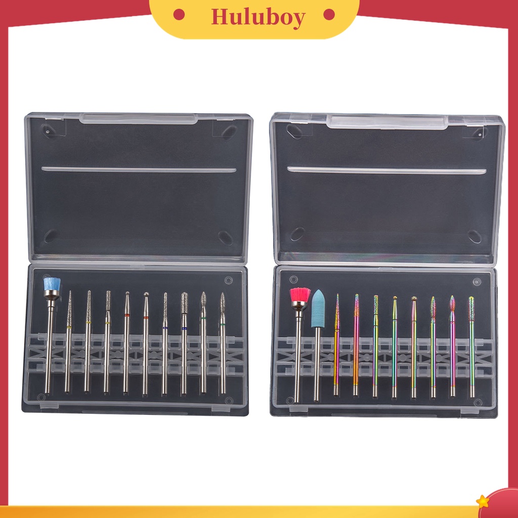 Huluboy Huluboy♡ 10pcs / Kotak Mata Bor Poles Kuku Universal Kekuatan Tinggi Untuk Manicure Wanita