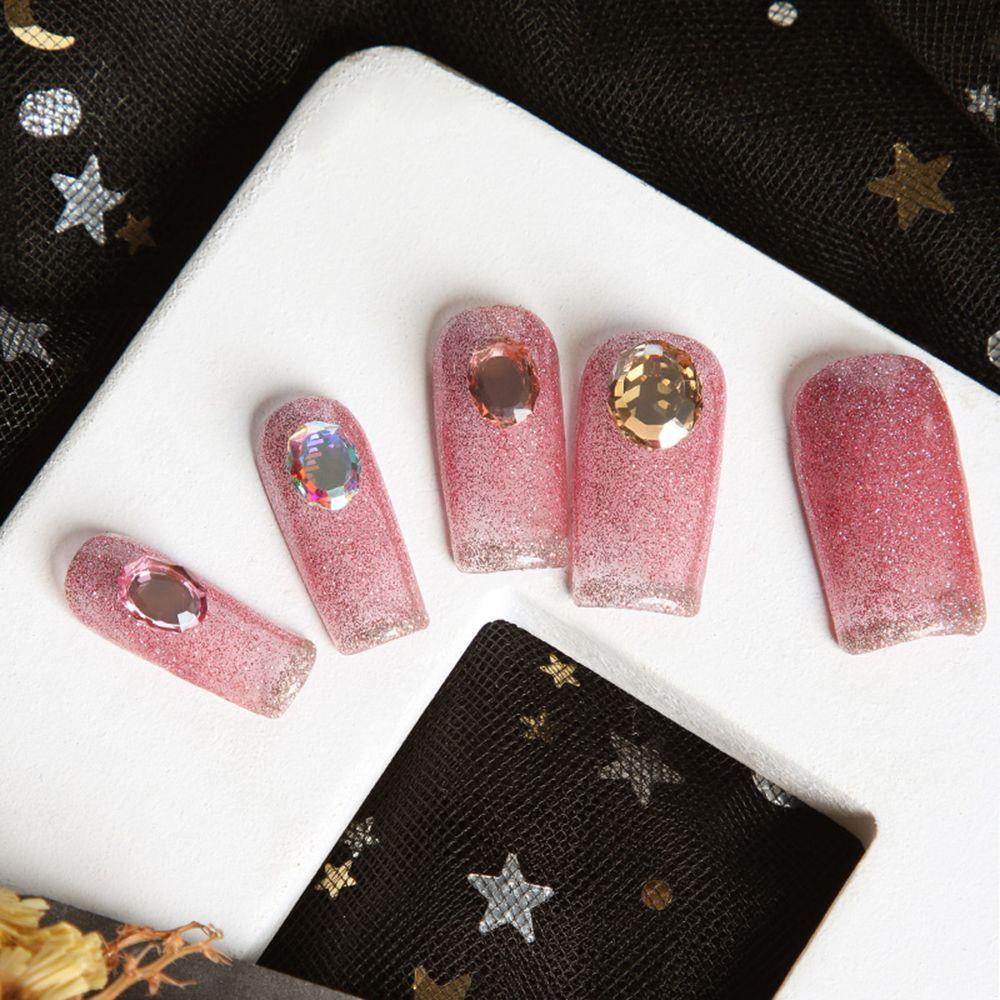 AUGUSTINA Agustin 3D Dekorasi Nail Art Pesona Flash Symphony Manicure Aksesoris Permata DIY Perhiasan Kuku