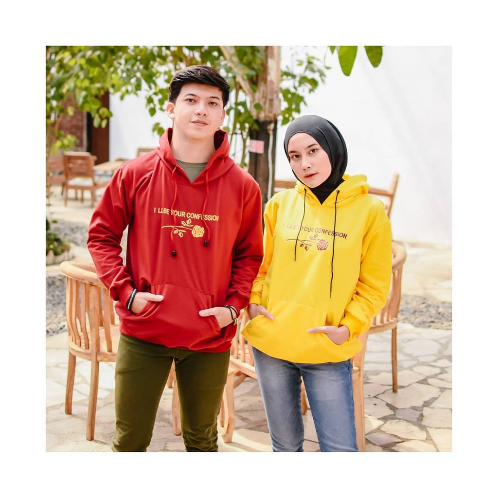 CONFESSION HOODIE UNISEX TEBAL - JUMPER ATASAN TERLARIS