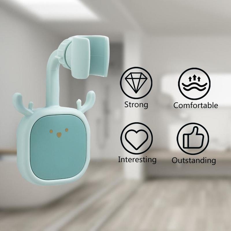 Stand Kepala Shower Multifungsi Dapat Berputar 360 Derajat° Stand Holder Shower Adjustable Bentuk Tanduk Rusa Lucu