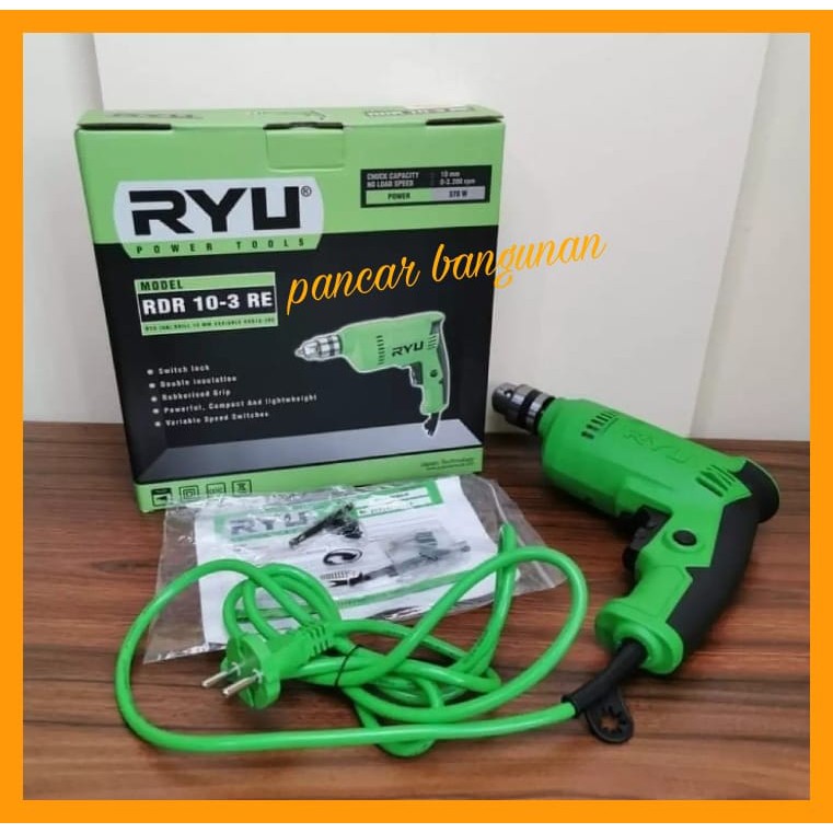 MESIN BOR RYU RDR 10-3 RE - MESIN BOR RYU RDR10-3 RE- RYU MESIN BOR - MESIN BOR TANGAN LISTRIK - BOR