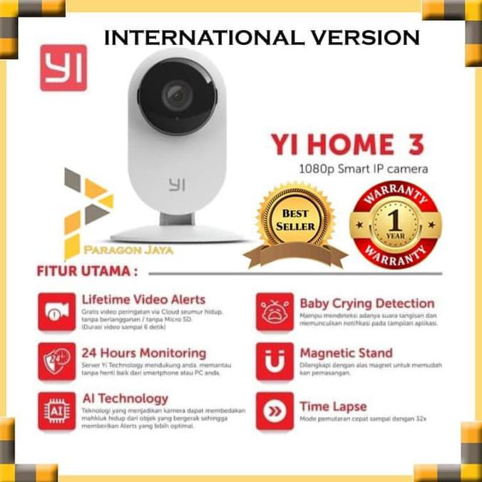 harga promo Barang bagus Xiaomi Yihome 3 CCTV Wifi IP Camera Spy Camera Yi Home Camera 3 1080p