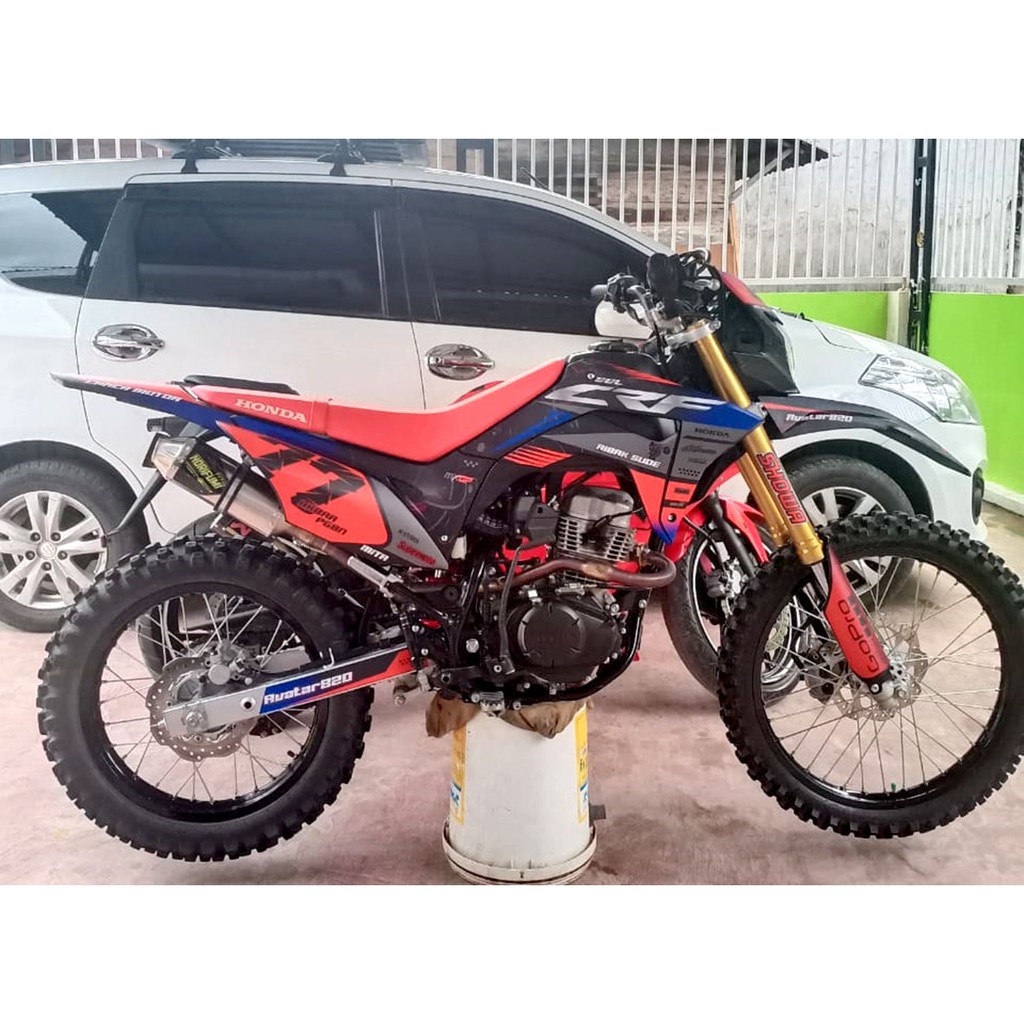 stiker dekal decal crf 150 l grey hitam orange sticker fullbody