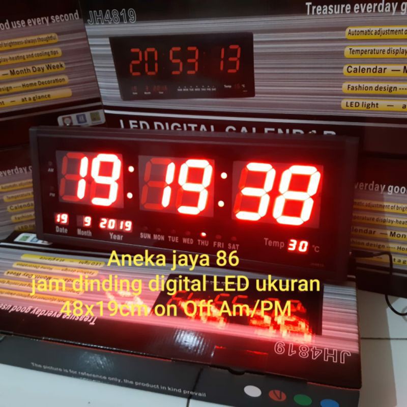 Jam Digital LED 4819/Jam Dinding Digital LED 4819 Angka Merah