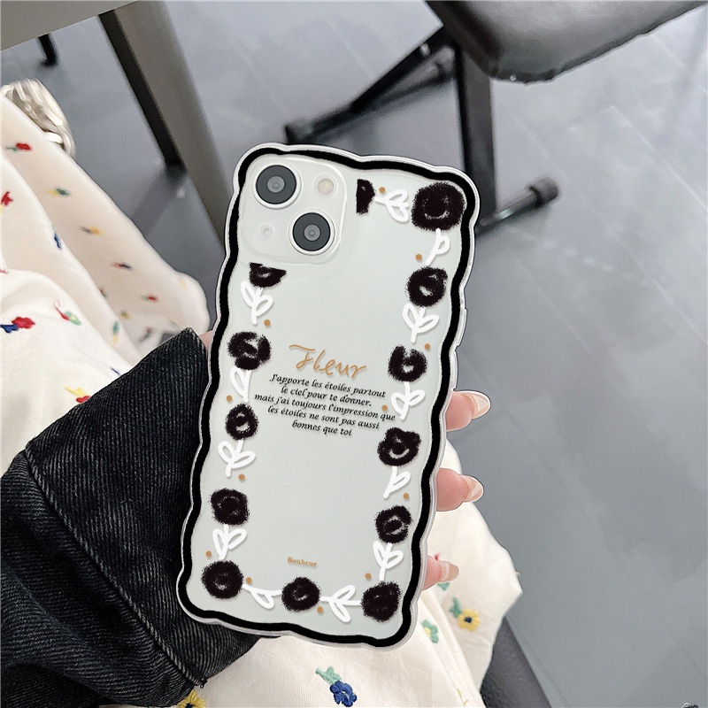 Soft Case Pelindung Lensa Kamera Motif Lukisan Bunga Untuk iPhone 13 Pro Max 11 12 Pro X XS Max 7 8 Plus SE 2020