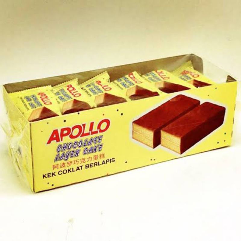 Apollo Bolu isi Coklat Malaysia 432 gr (24 pcs x 18 gr)
