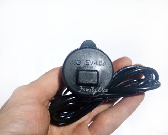 Casan Hp Bulat Charger Hp Bulat USB Charger For Nmax - Aerox - Vario - Universal