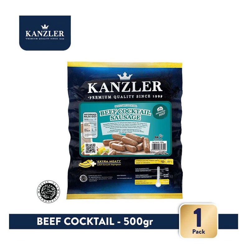 Kanzler Beef Cocktail Sausage 500gr barcode 8993200662302