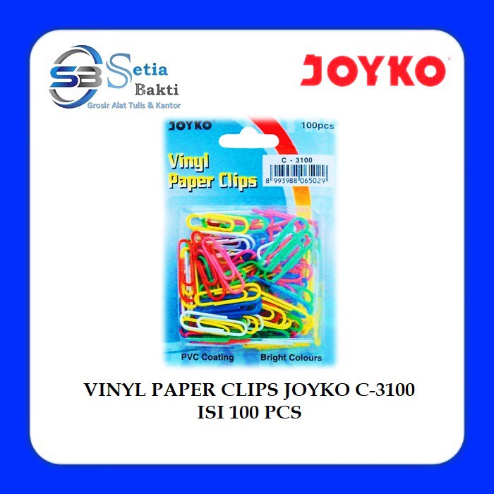 

JOYKO Vinyl Paper Clip C 3100 - Klip Kertas Warna - 1 Pack