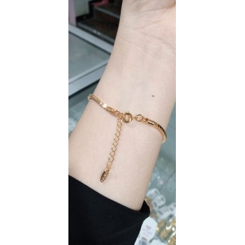 GELANG TANGAN MILANO KACA LAPIS EMAS ANTI KARAT