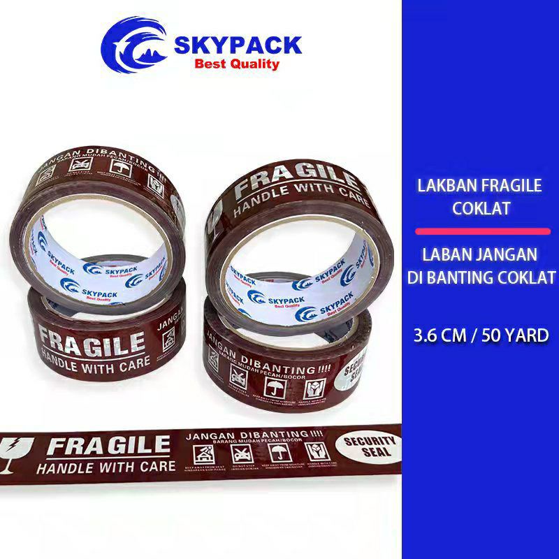 Lakban FRAGILE /Lakban jangan di banting