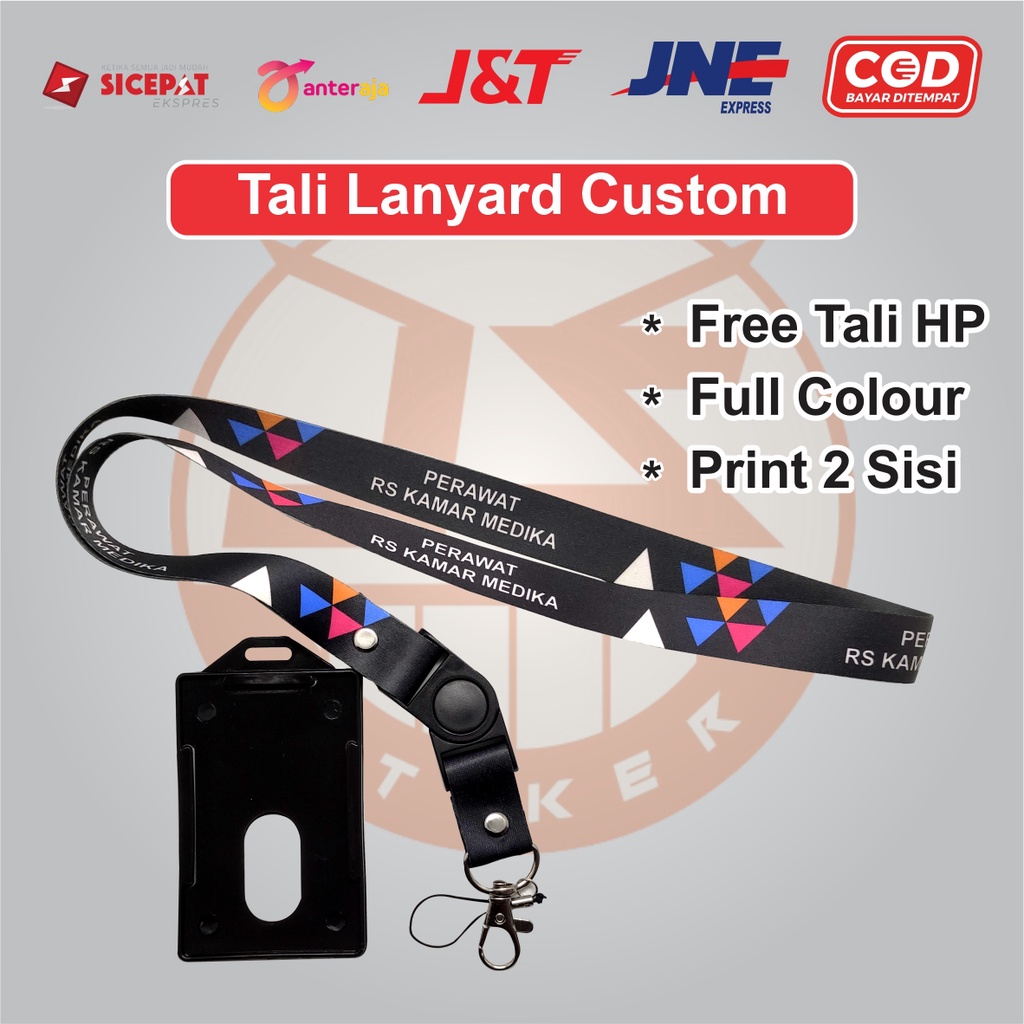 

Tali Lanyard+Holder Custom Lanyard Tali Gantungan ID Card Custom