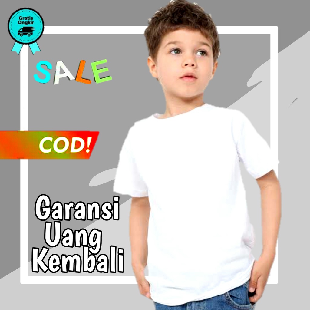 kaos putih polos anak kaos anak laki kaos polos anak baju polos anak kaos oblong anak KE104