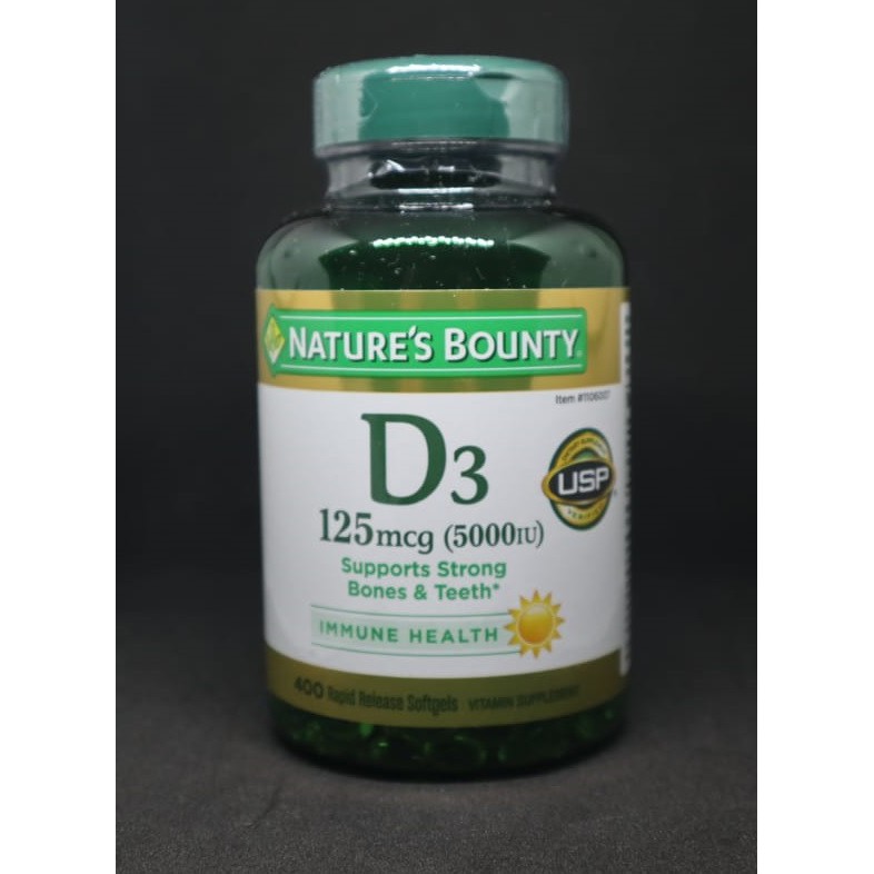 Nature's Bounty Vitamin D3 5000IU (400 softgel)
