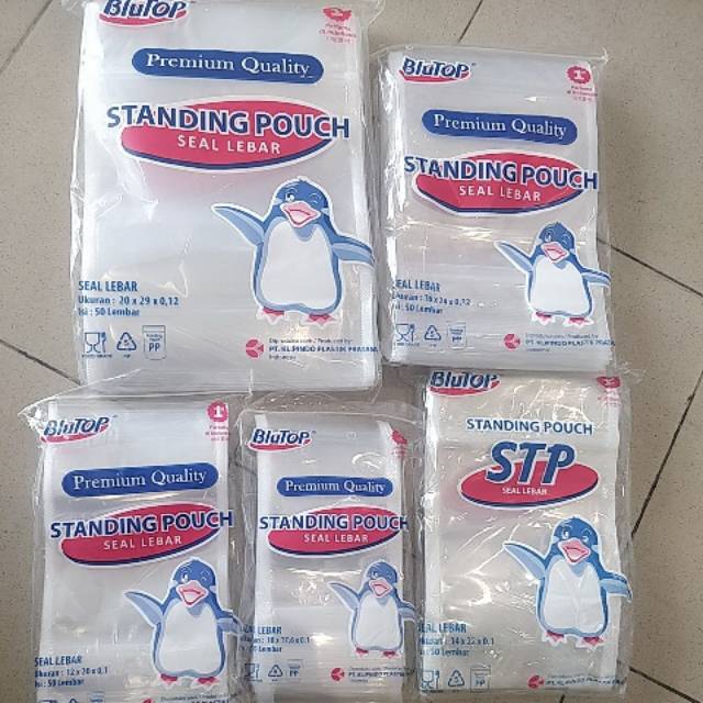 Plastik Standing Pouch PP Klip/BLUETOP/plastik klip tebal/plastik bungkus snack
