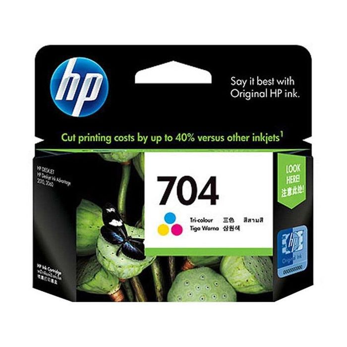 

T6Etfe4E Hp 704 Original Cagtridge Ink Black Or Colour Tinta Hitam Atau Warna - Hitam E57Dtgfe