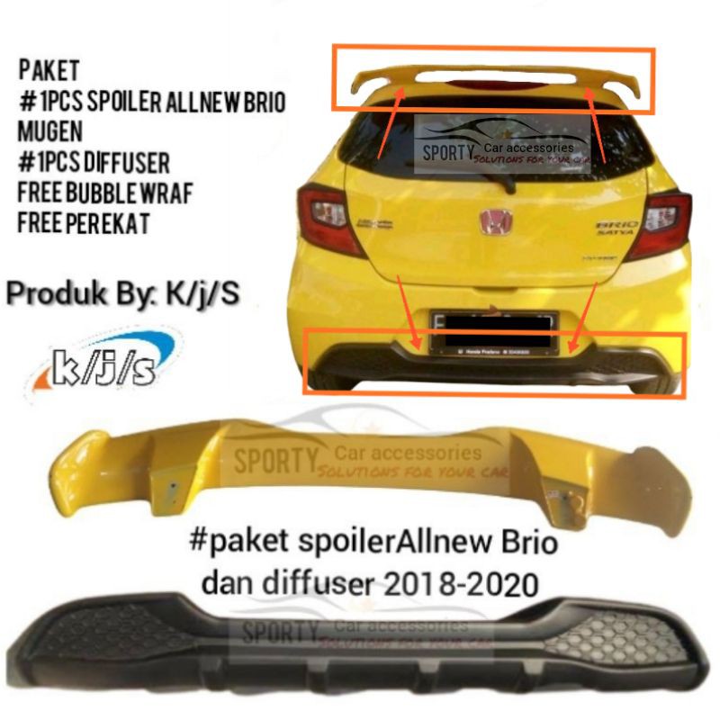 Spoiler allnew brio mugen dan diffuser 2018-2021