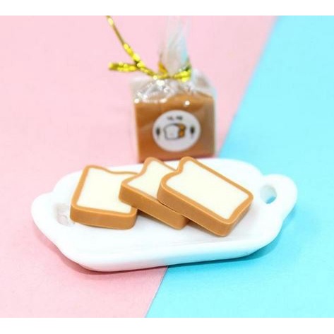 Doll House Decoration - Bread Toast - Miniatur Roti Tawar (1bag/3pcs)