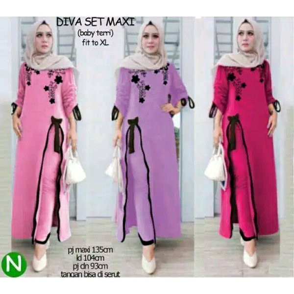 Setelan Baju Muslim Set Maxi Dress