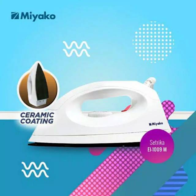 Miyako Setrika Dry Iron Ceramic Coating EI1009M 300Watt