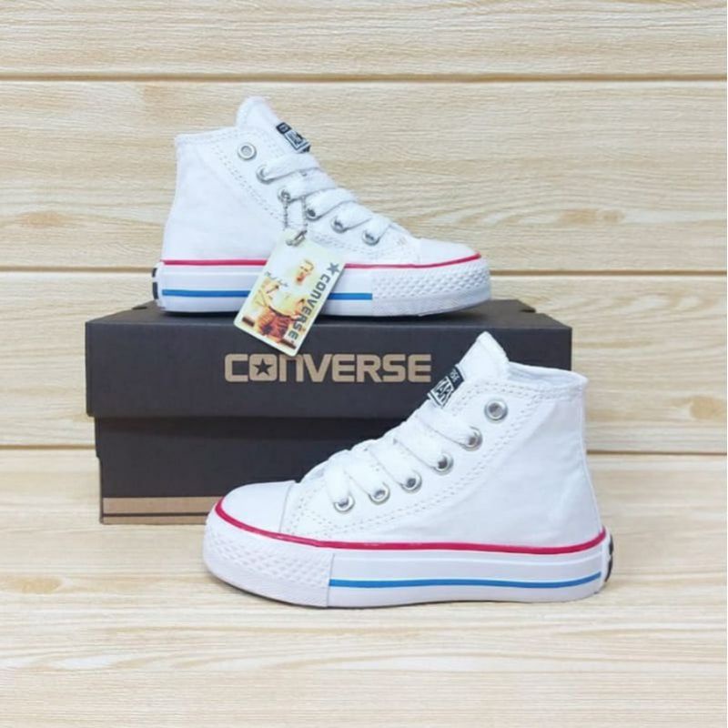 (KUALITAS PREMIUM) Sepatu Converse Anak Putih Francis Sepatu Anak Usia 1-10 Tahun Sepatu Sneakers Kasual Anti Licin Sepatu Anak Laki Laki Perempuan