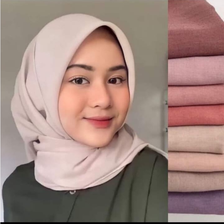 [Bisa COD] Hijab Segiempat Paris Premium  Bahan Katun Premium  Ukuran 110x110cm