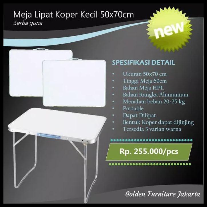 MEJA LIPAT KOPER KECIL 50X70CM PORTABLE PRAKTIS SIMPLE SERBAGUNA MURAH