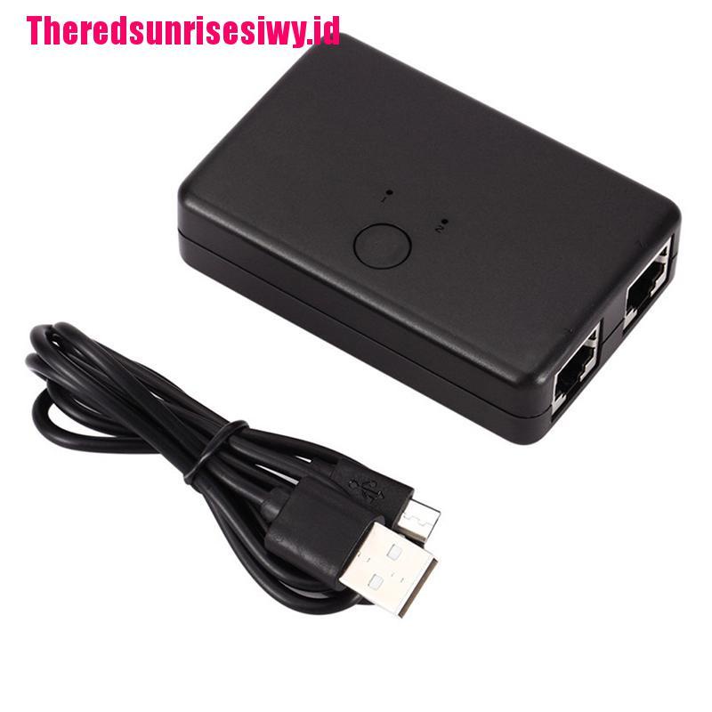 【Theredsunrisesiwy.id】Mini 2 Port RJ45 Lan Hub Network Switch Box Computer Ethernet Internet Adapter