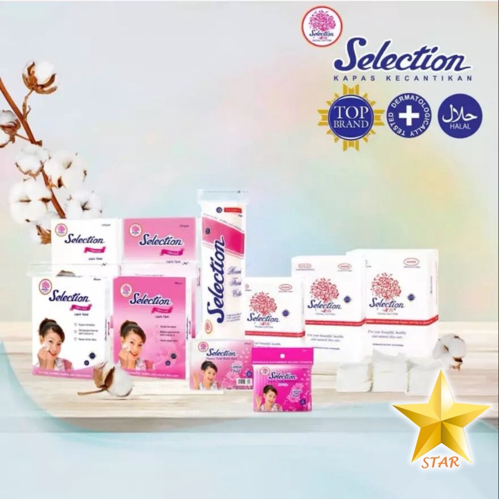 AS KAPAS Selection Cotton Balls Bud Korek Kuping Kecantikan Tebal / Tipis / Kotak