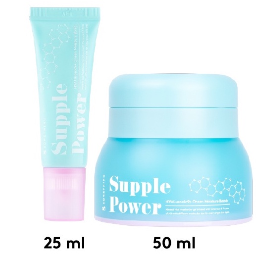 SOMETHINC Supple Power Hyaluronic9+Onsen Moisture Bomb Gel - Krim Pagi dan Malam (Kulit Sensitif)