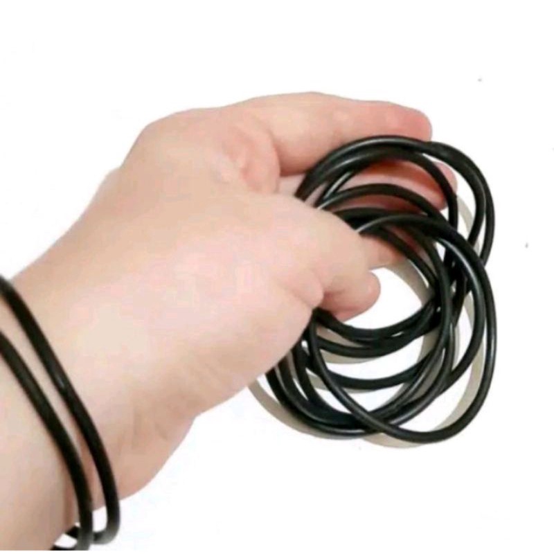 Gelang Karet Hitam Ecer Satuan