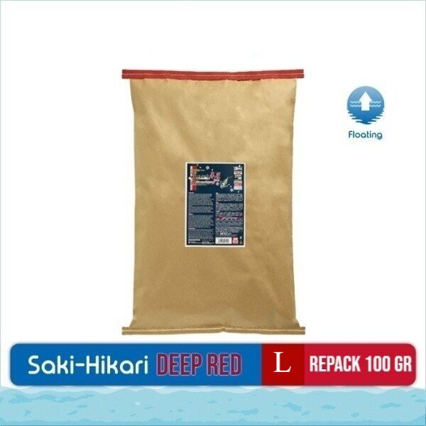 Saki Hikari Deep Red Size L Large Floating Repack 100gr 100 gram Pelet