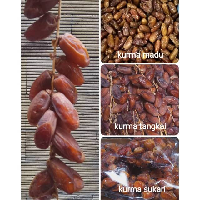 

Kurma khalas, madu, sukari, tangkai,ajwa super