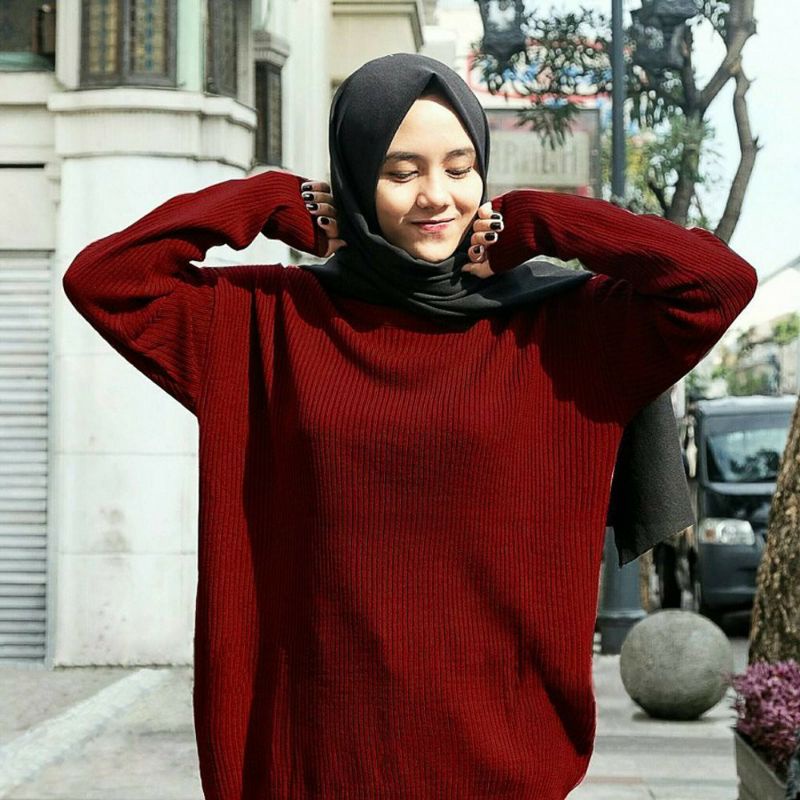 BLOUSE BOXY ABG PREMIUM SWEATER - Atasan Wanita - Korea Style - Baju Rajut