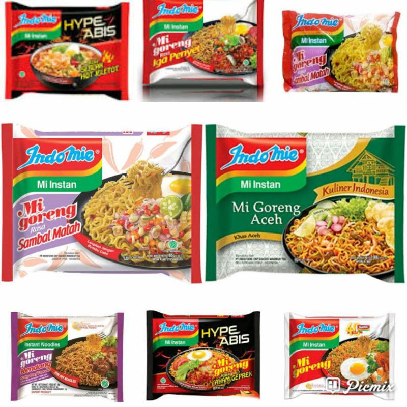 Indomie Goreng,Indomie Goreng Rica Rica,Indomie Goreng Aceh,Indomie Goreng Hot Jeletot