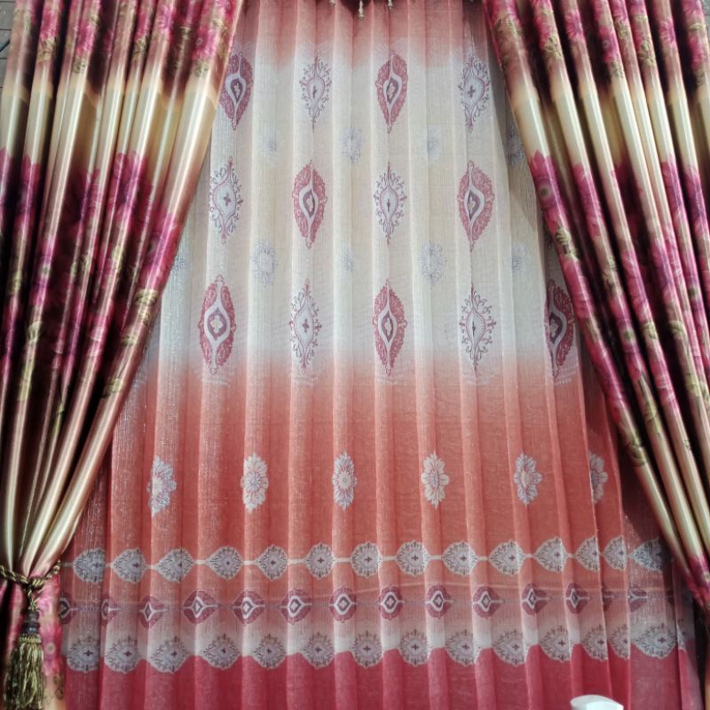 Vitrase Gorden-Tille-Tile-Dalaman Gorden-Vitrase Gorden Motif Warna-fitrase Gorden Putih