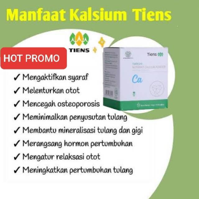 Nutrient Calcium Tiens PENINGGI BADAN, REMATIK, SAKIT PINGGANG isi 10 menambah tinggi badan secara c