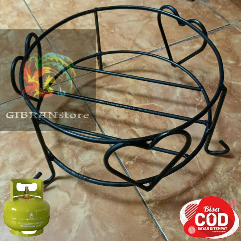 RAK TABUNG GAS ELPIJI 3KG / RAK BUNGA STANDING BESI + EXTRA BUBBLE WRAP