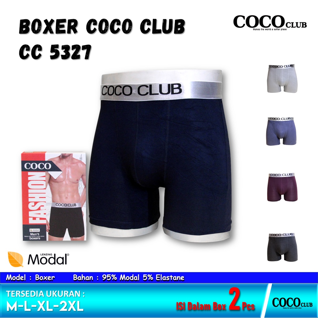 Celana Boxer Pria COCO CC 5327 ISI-2 Pcs/Pack