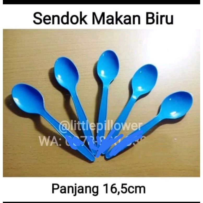 LPD (ISI 25PCS - SENDOK BIRU TUA) Sendok makan biru tua/sendok makan warna/sendok