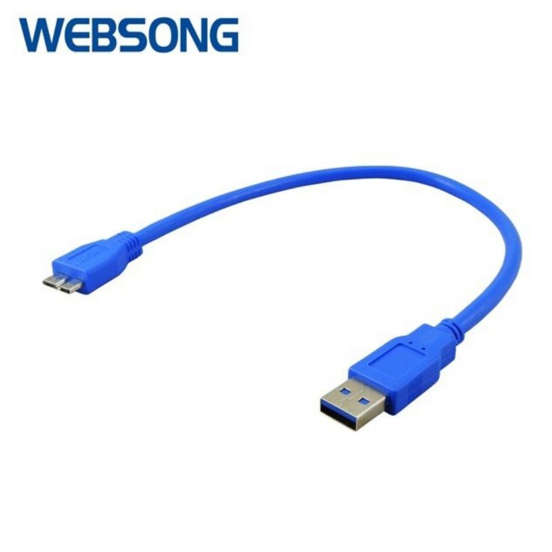 Kabel USB A 3.0 Male to USB Micro B 3.0 Male 30CM 5Gbps High Quality WEBSONG