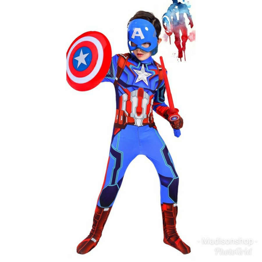 Kostum Captain America Anak Kostum Superhero Costume Haloween Party