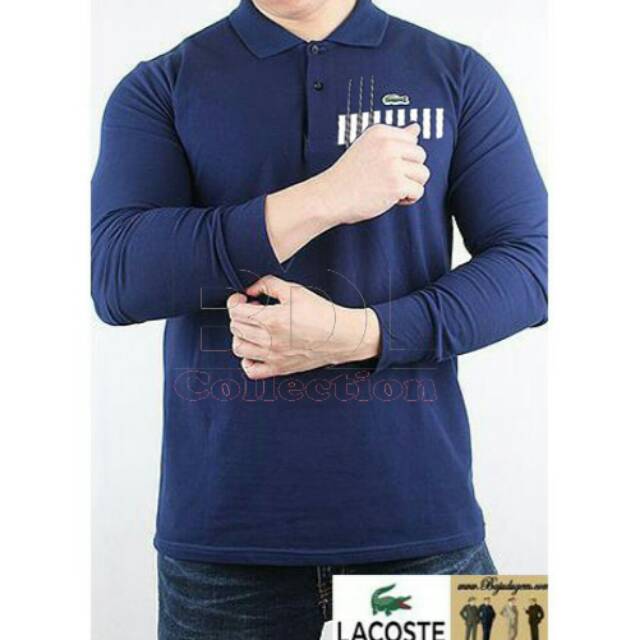 Kaos Polo Shirt Lengan Panjang Lacoste