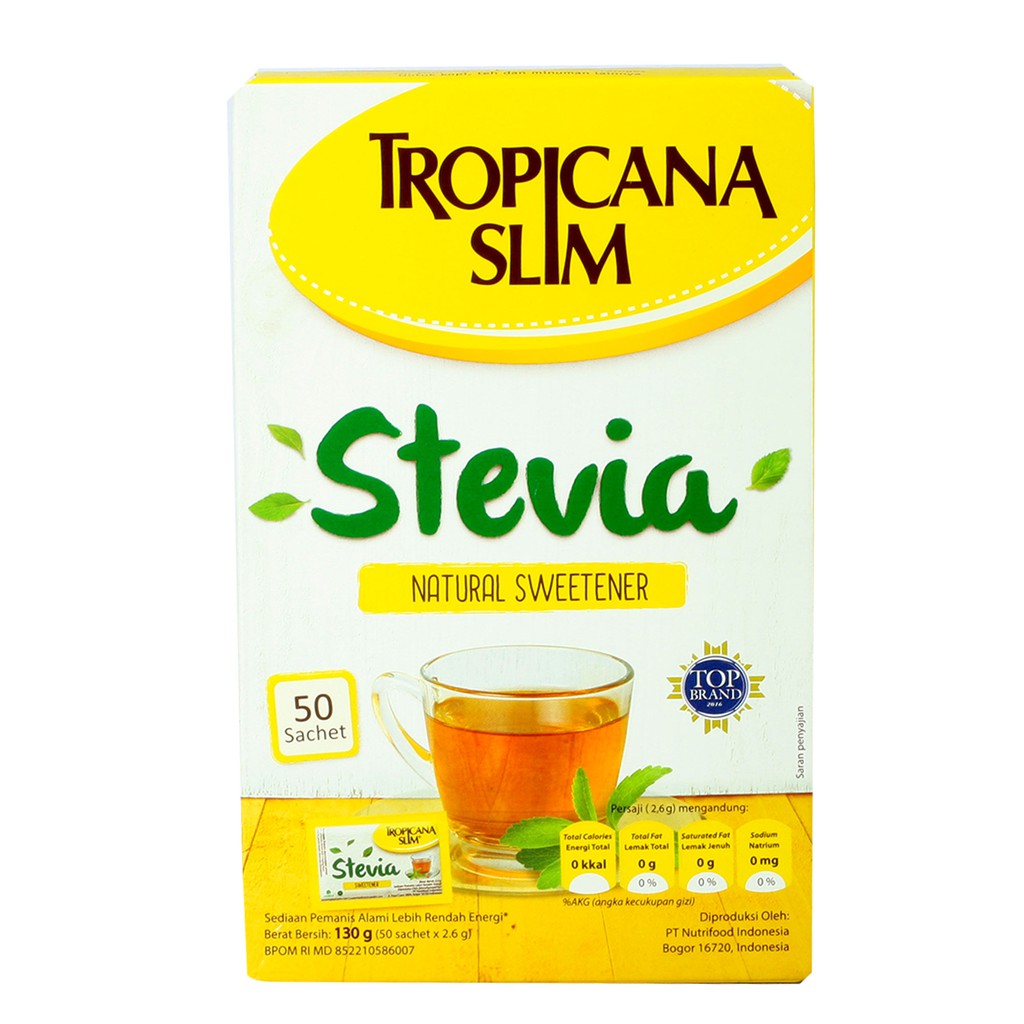 

Tropicana Slim Stevia Natural Sweetener Box 90 Gram