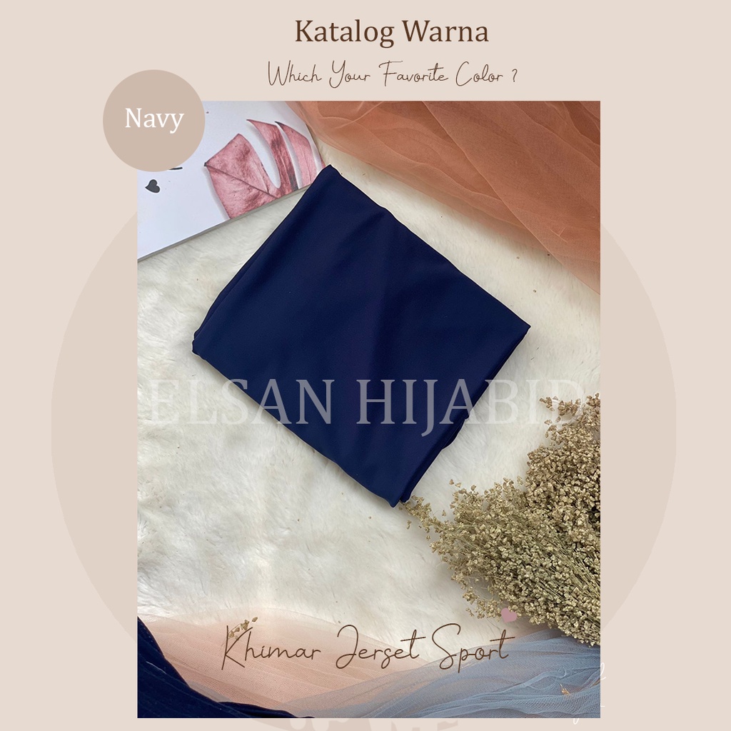Hijab sport / Khimar Jersey Sport premuim grade A-Jersey Sport Navy