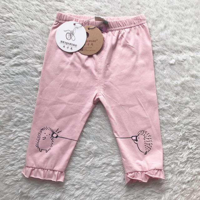 LEGING CELANA BAYI DAN ANAK PEREMPUAN IMPORT PINK KARAKTER PRINT