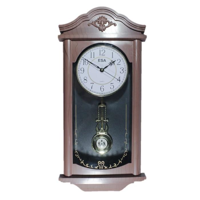 Jam Dinding Bandul Suara Melody Ukuran BESAR Motif Kayu BERKUALITAS Best Seller